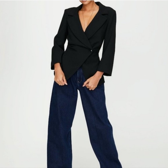 Wilfred Selina Blazer Peplum Single Button Black Size 00 - Picture 6 of 16